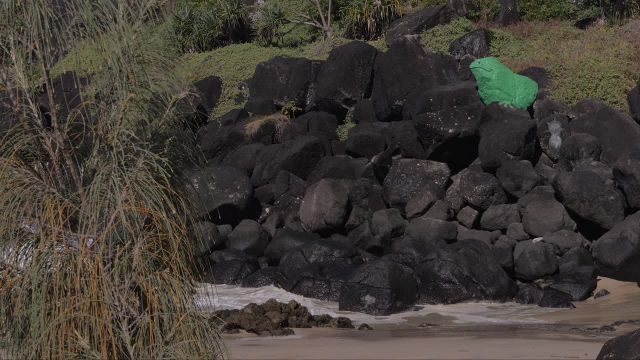 오스트레일리아 즐랜드 에 있는 스퍼 록스 의 남쪽 에 있는 프로그지 해변 - 넓은