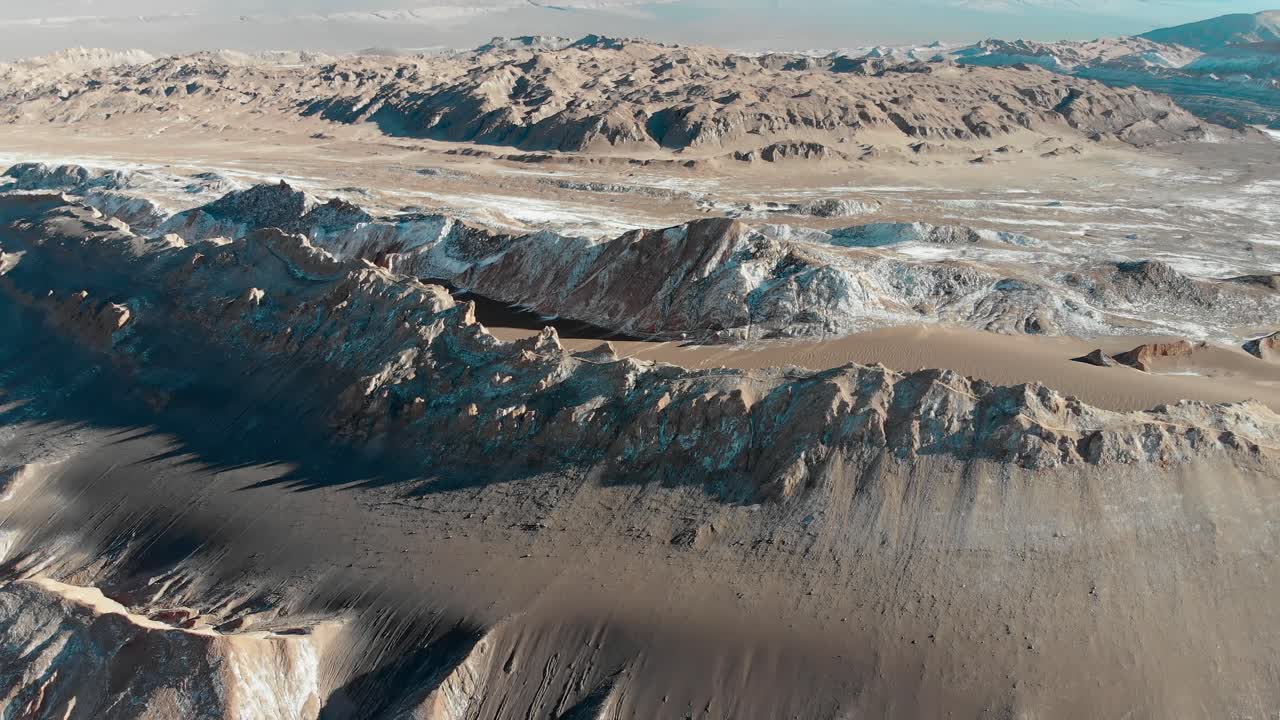 남미 칠레 아타카마 사막의 탁 트인 전망