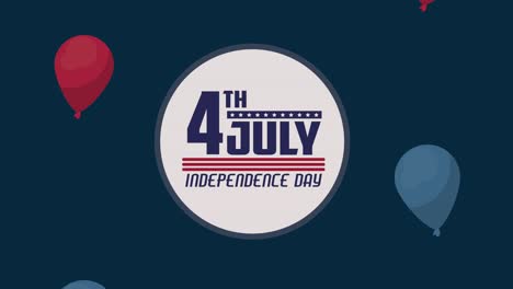 celebración del día de la independencia de los estados unidos con globos de helio