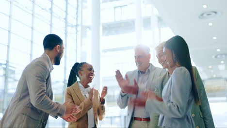 business people, high five