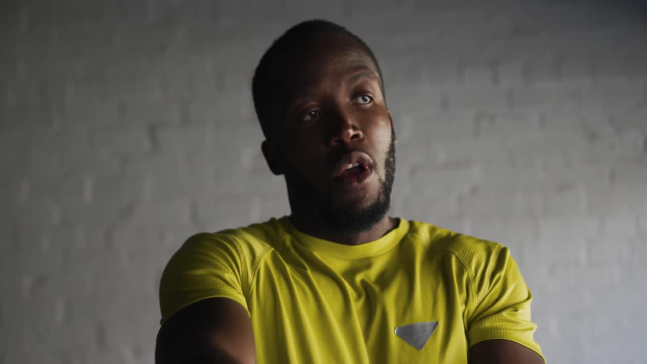 Man exercising in an urban setting