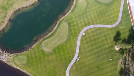 aerial view of a golf course