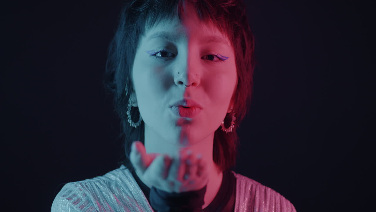 Neon Portrait of a Teenager