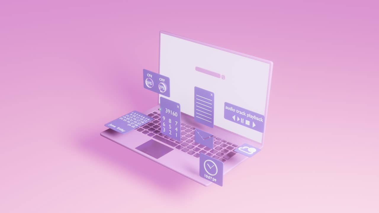 Easy laptop animation and user interface widgets.