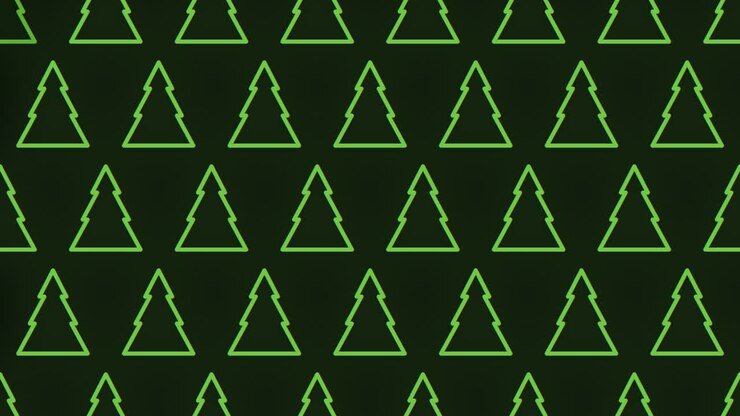 Geometric pattern created using green triangles arranged in a captivating design, repeating to form a visually pleasing larger pattern