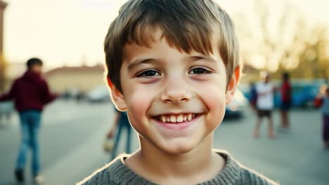 un niño feliz sonriendo a la cámara