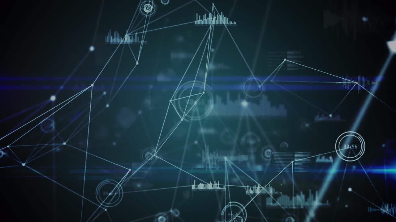 Animation of statistics and network of connections