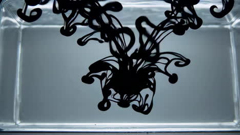 black ink dissolving in water