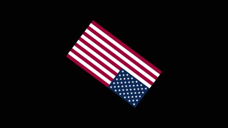 Vereinigte-Staaten-Von-Amerika-USA-Drehende-Animierte-Flagge