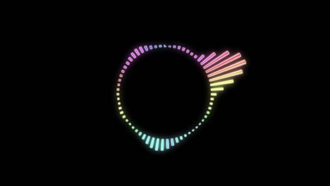 círculo de espectro de audio visualizador de audio gráficos de movimiento