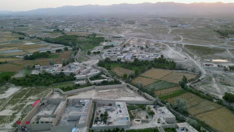 aerial footage of a village located in paktia