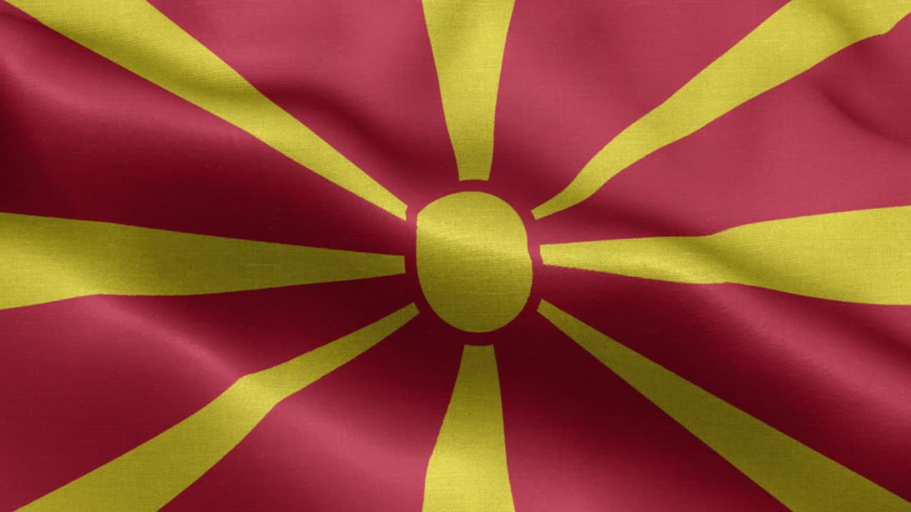 Animazione in loop 4K della Bandiera Nazionale della Macedonia