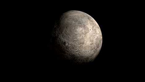 ceres, planeta enano, girando en bucle