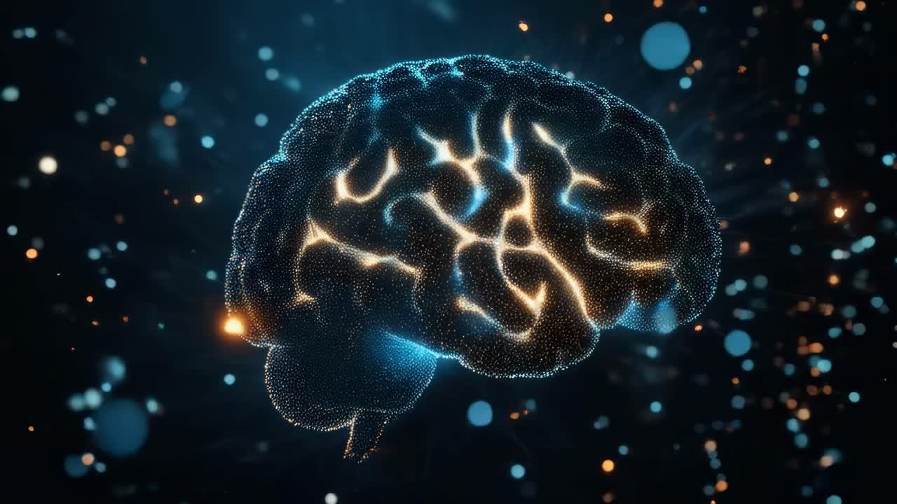 Exploring the fascinating synthesis of light and neural activity in an artistic representation of the human brain