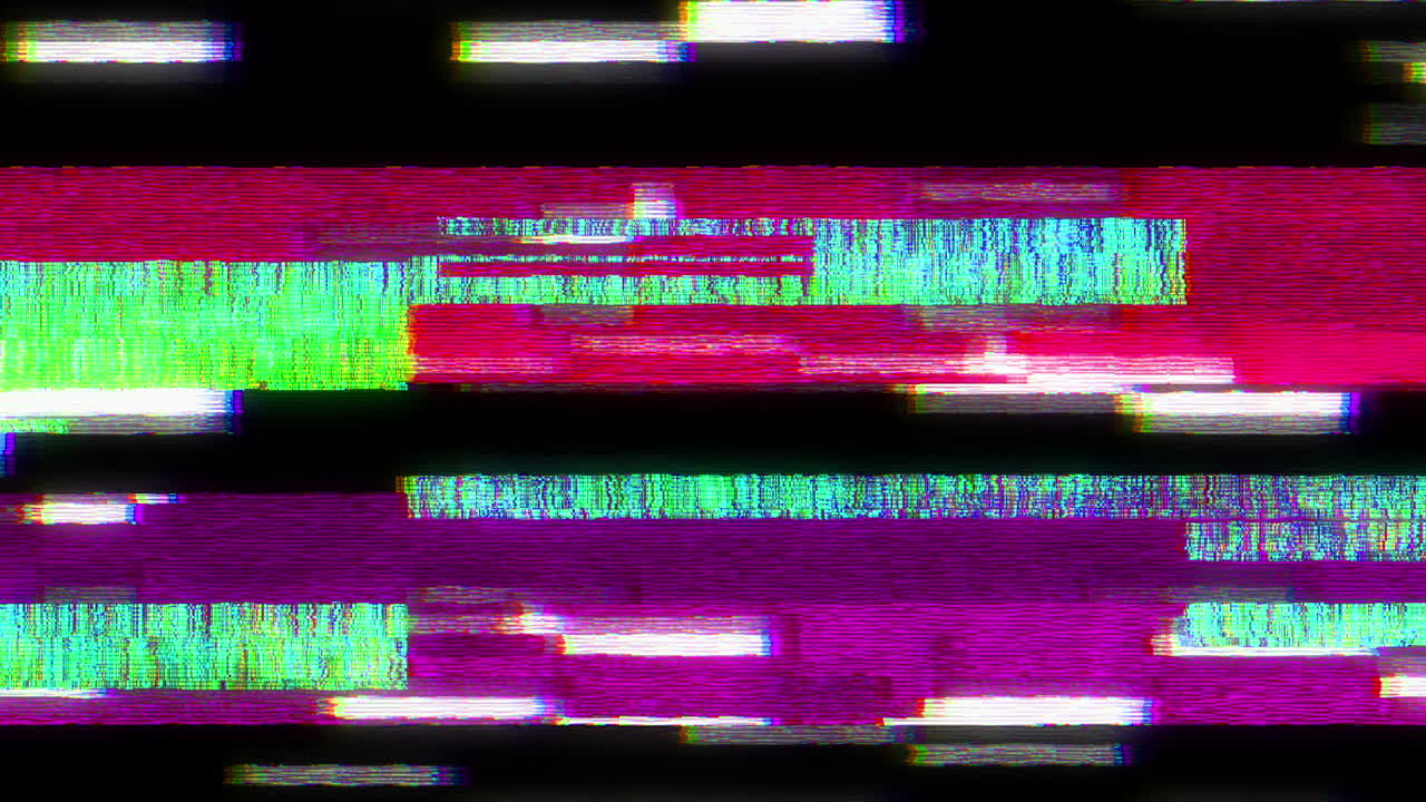 Colorful Digital Glitch Noise and Static Effect