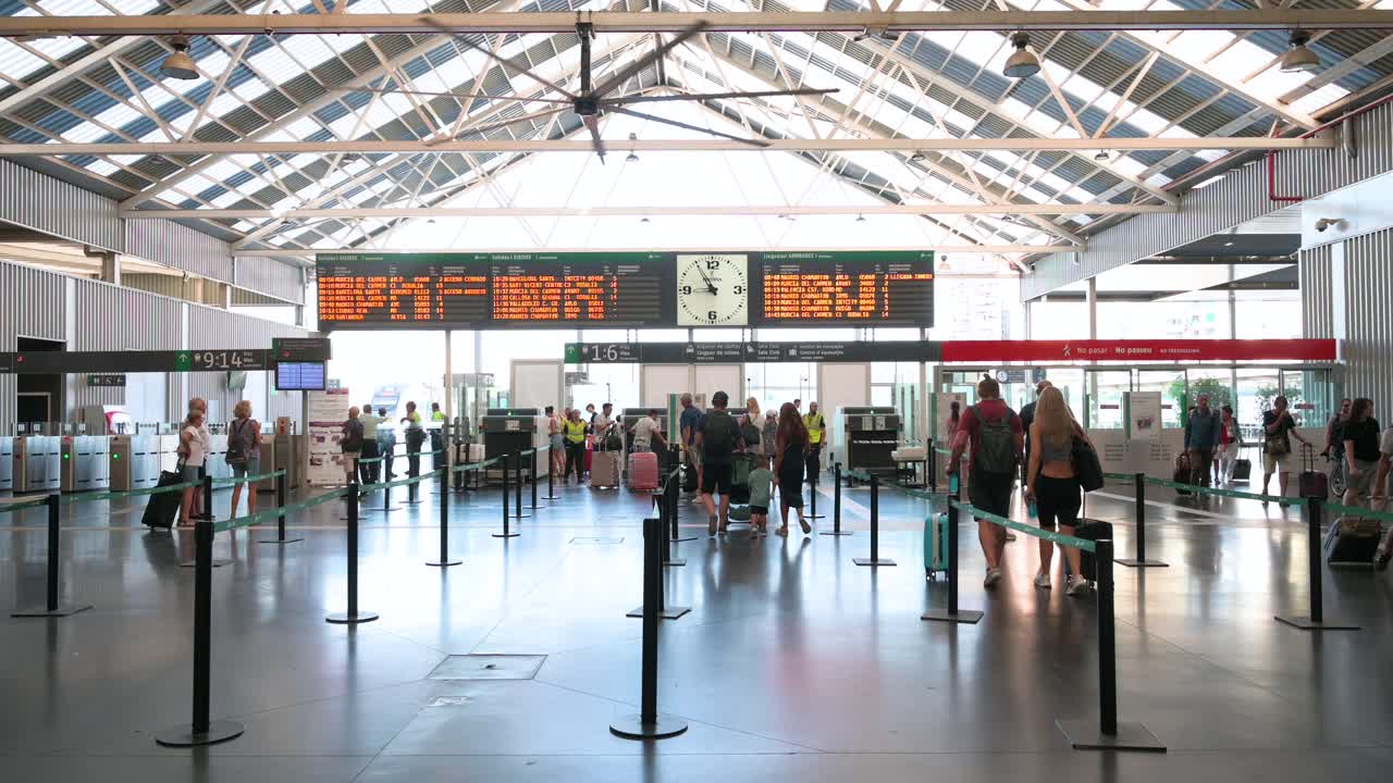 Busy Train Station Interior