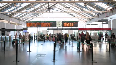 busy train station interior