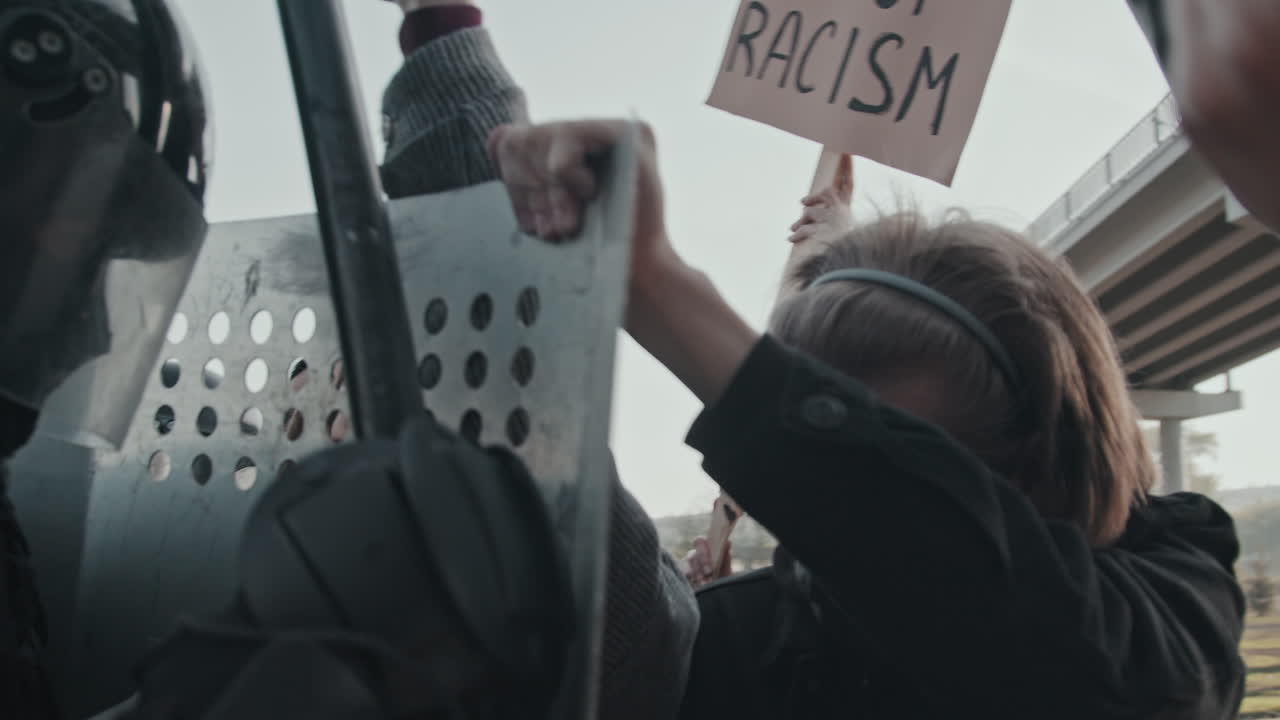 Anti-Racism Protest Confrontation