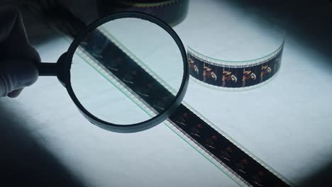 Analyzing a Film Reel Under a Magnifying Glass