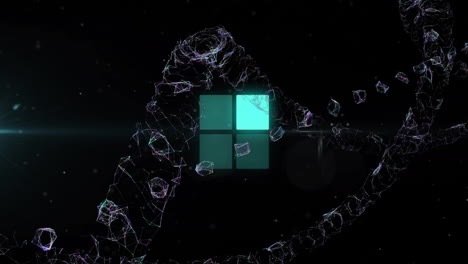 animation of dna strand and data processing