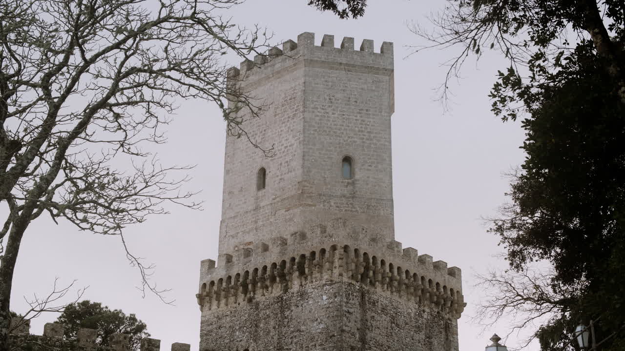 Ancient Stone Tower in a Park