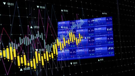 Animation-of-financial-data-processing-over-screens