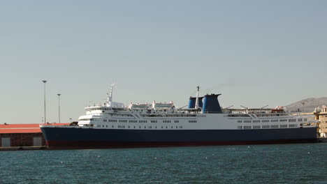 anchored cruise ship