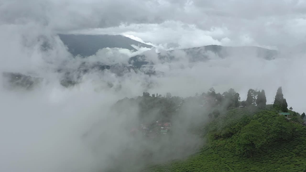 beautiful landscape of the mountains, Established Aerial shot