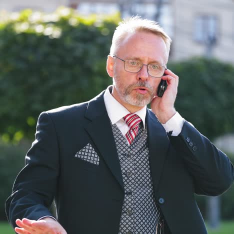 happy man talking on the phone
