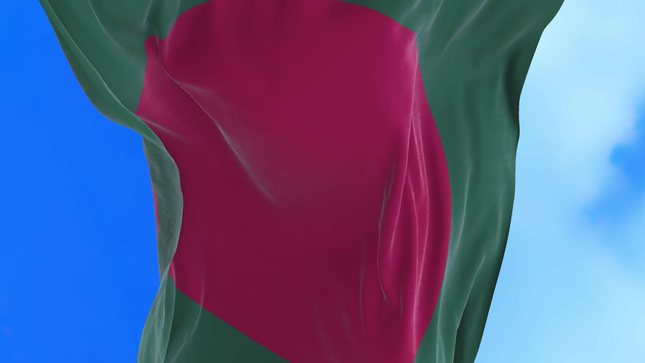 un bucle sin costuras de la bandera de bangladesh.