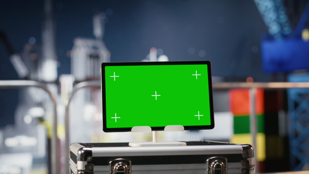 Isolated mockup screen with predictive maintenance and performance dashboard