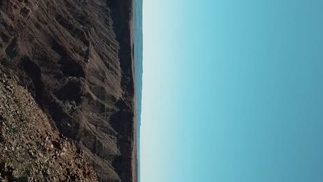 Aerial-Vertical-Shot-Fish-River-Canyon-in-Namibia,-Africa