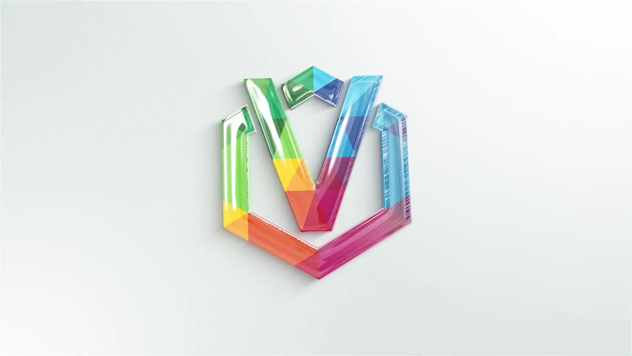 Abstract Geometric Colorful Logo Animation Reveal