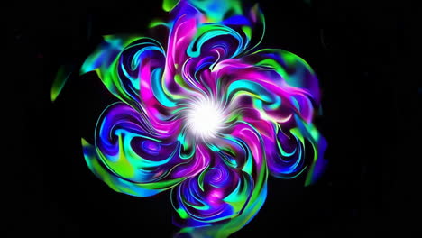 vibrant neon swirl abstract art