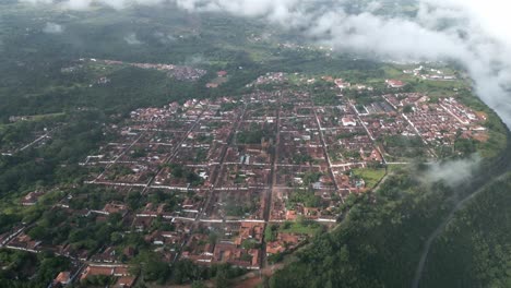 Vista-Aérea-De-Barichara,-Departamento-De-Santander,-Colombia