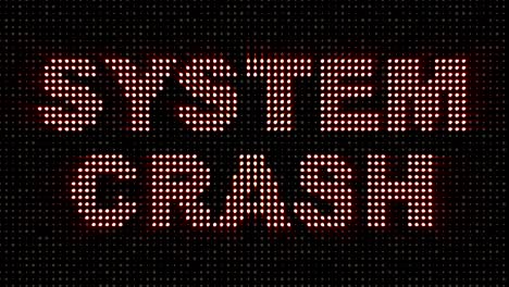 system crash text and abstract crazy lights bulb animation, rendering, background, loop