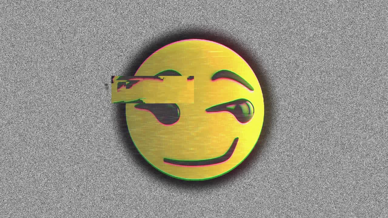 Emoticon on grey background