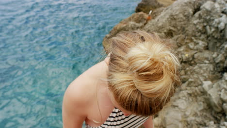 woman at the ocean