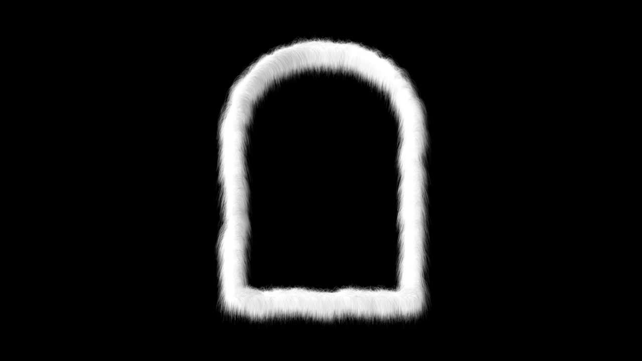 Plush Frame - Window, frame for media on alpha