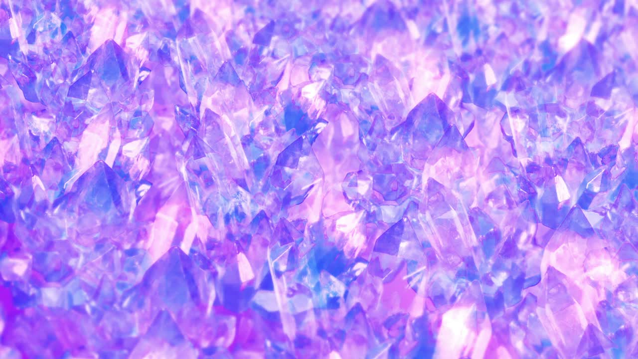 빙산의 근접 시각: 추상적인 겨울 얼음 배경, 얼음 조각, 차가운 눈, 파란색과 보라색, 분쇄된 얼음의 3d 애니메이션, 루프 애니메이션