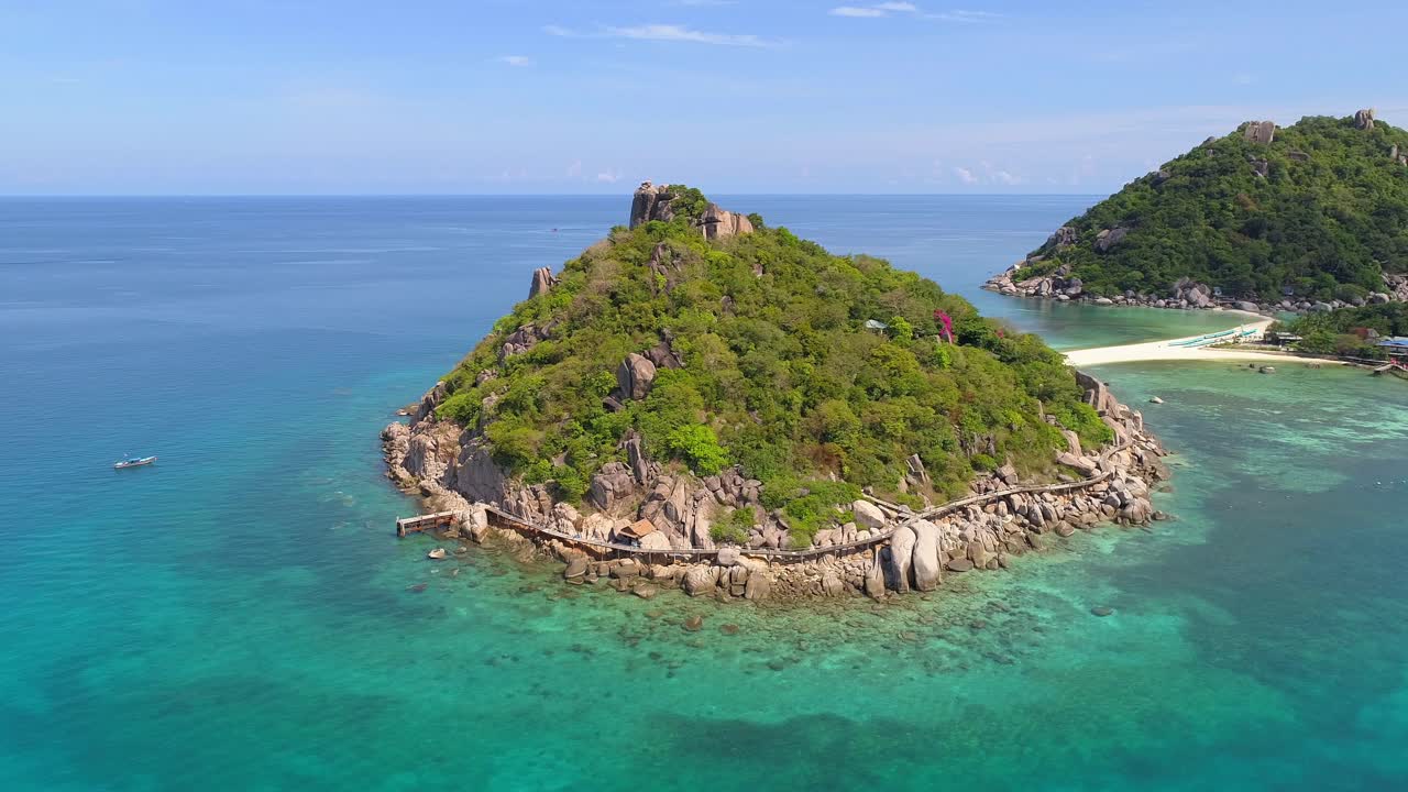 열대 섬 의 공중 사진