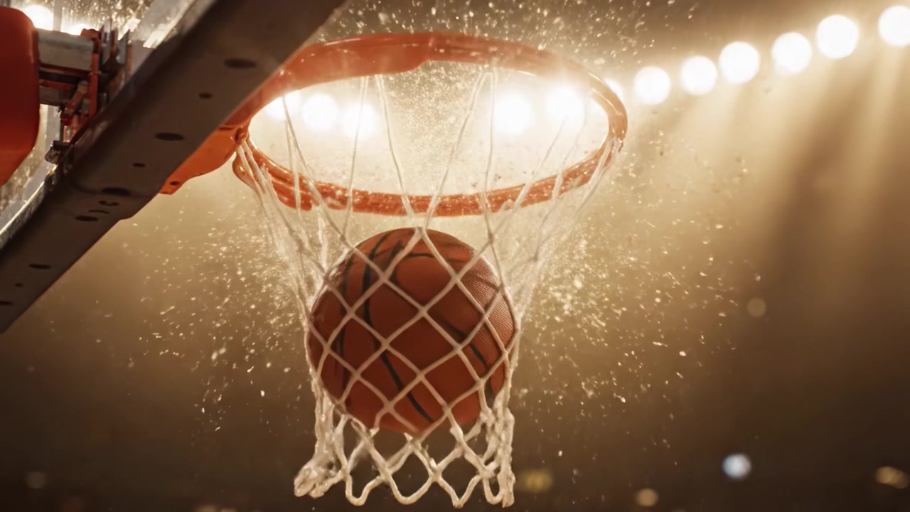 Momenti Dinamici nel Basket: Catturare la Suspense del Gioco dal Primo Sguardo al Pallone da Basket Fino al Suo Potenziale Atterraggio nel Canestro