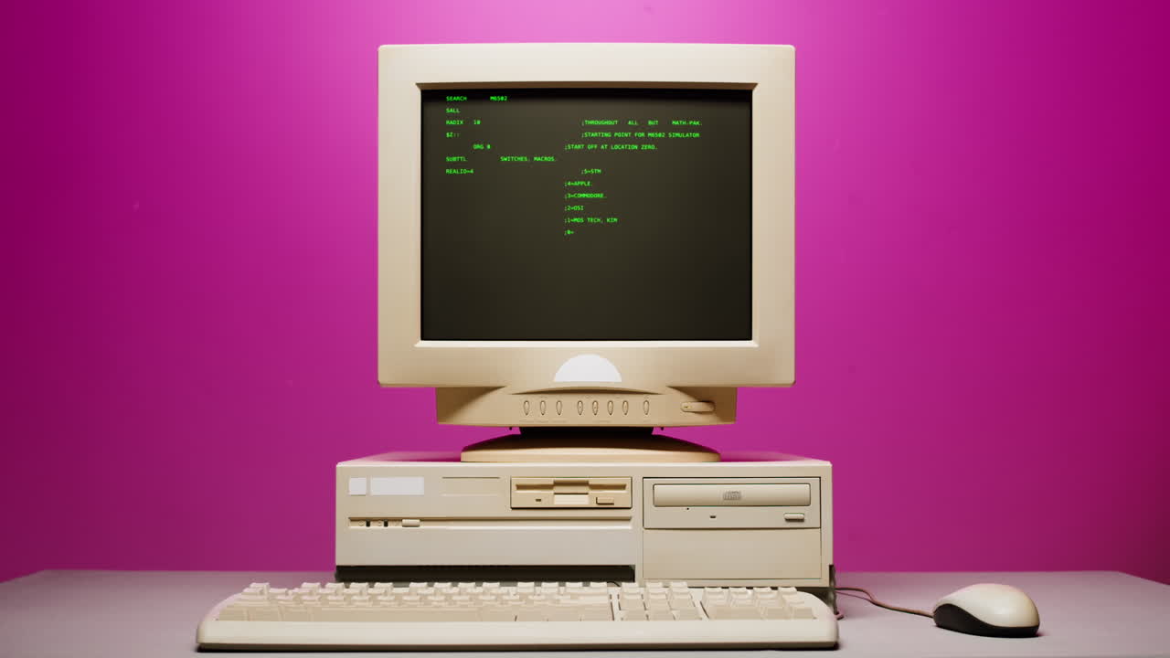 Vintage Computer with DOS Prompt