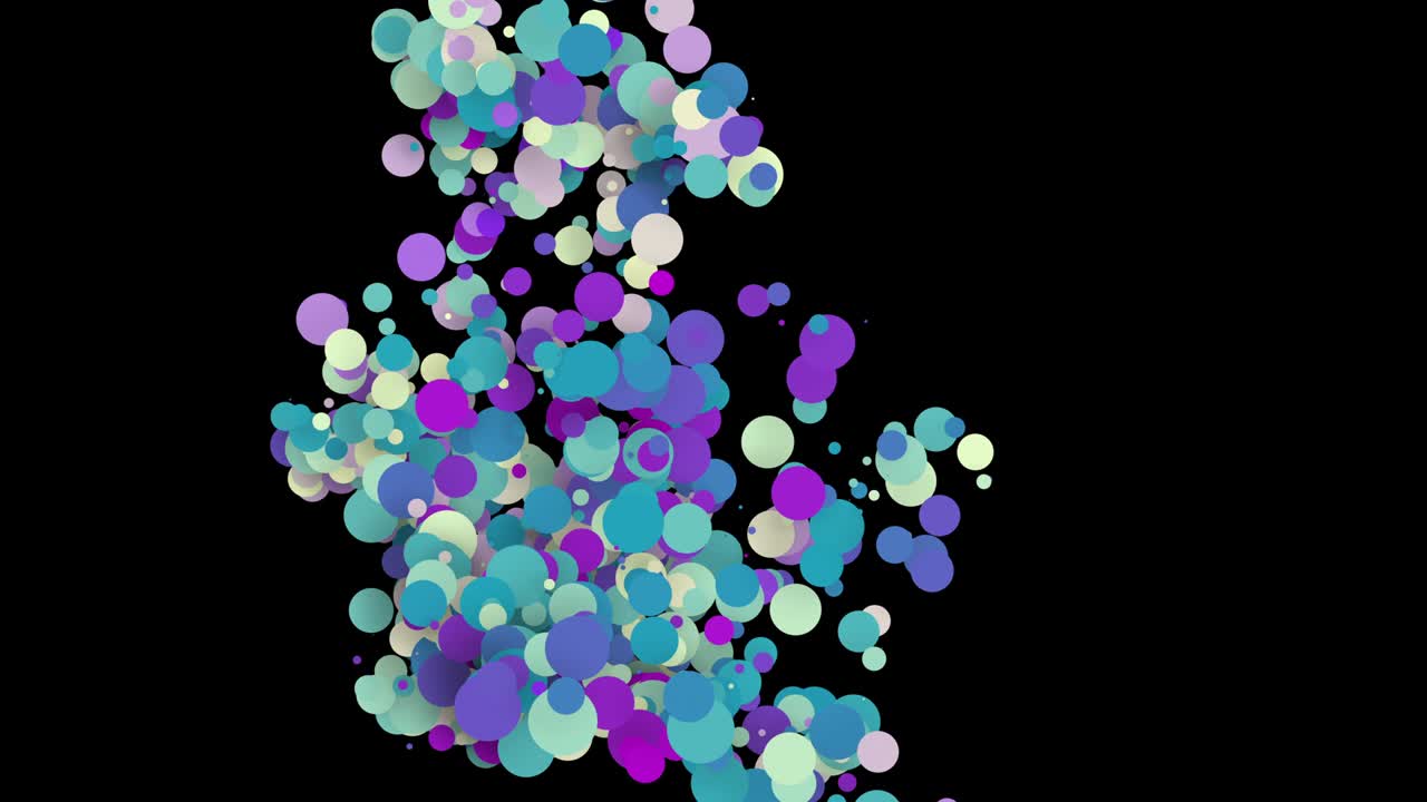 Fluid simulation background with big drop circular