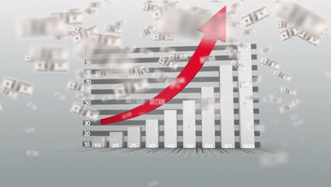 procesamiento de datos estadísticos contra dólares estadounidenses flotantes