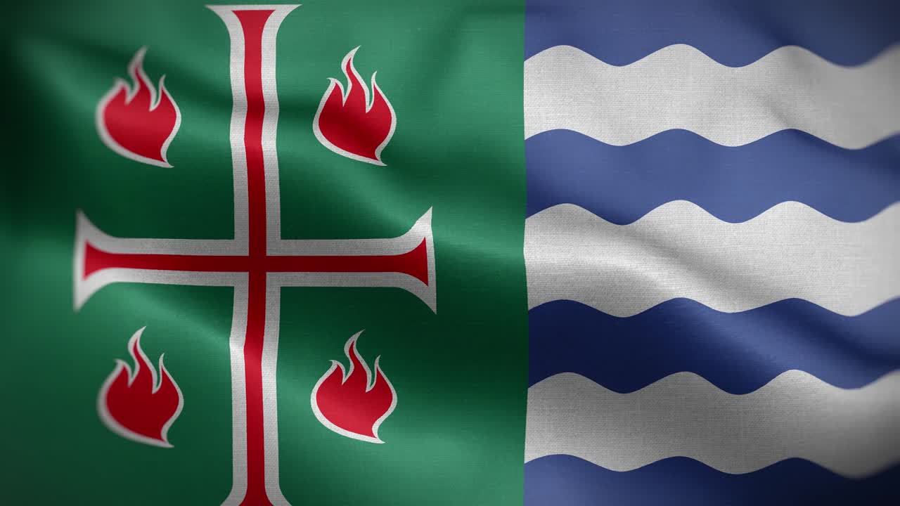 Mayaguez Puerto Rico Flag Loop Background 4K