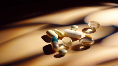 close-up of assorted pills and capsules