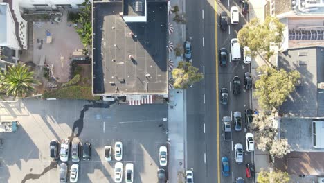 aerial view of city streets