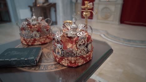 Wedding-crowns-and-Bible-Orthodox-Church-in-Serbia