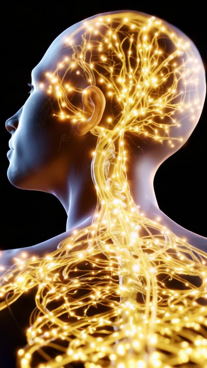 A Stunning Visualization of the Human Nervous System with Luminous ...